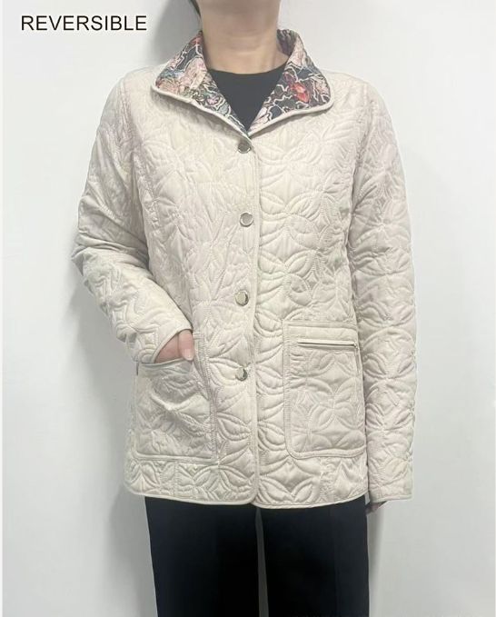 Reversible Floral Parchment Jacket, Size: Small