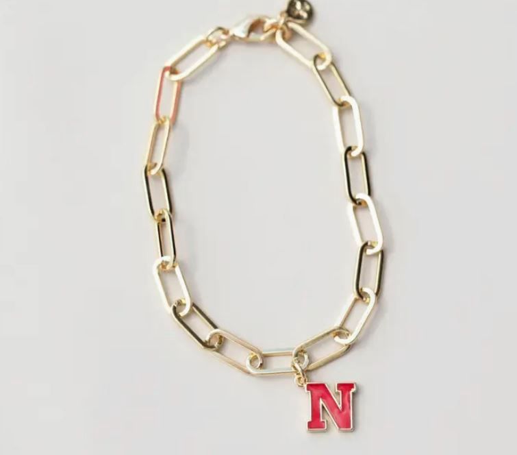 University of Nebraska Charm Bracelet