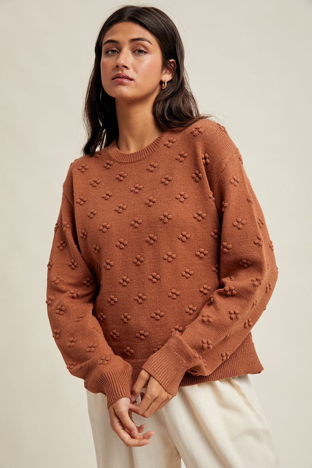 Pom Pom Knit Sweater