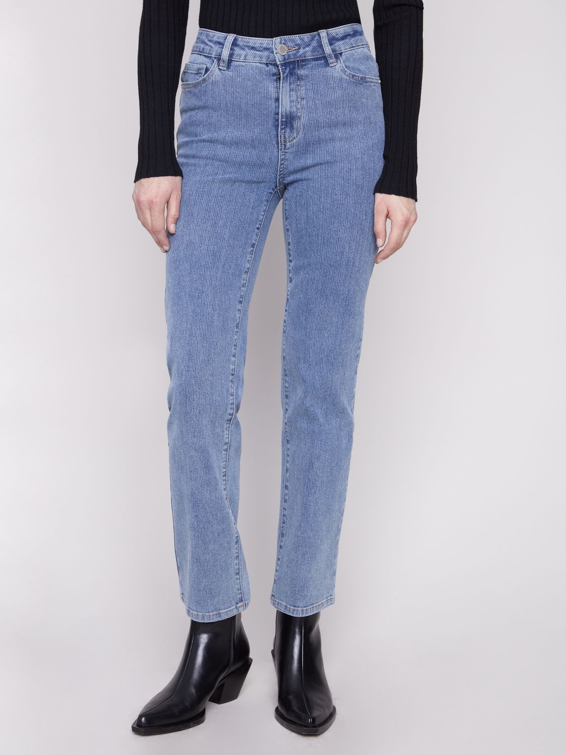 Denim Corduroy Straight Leg Pants