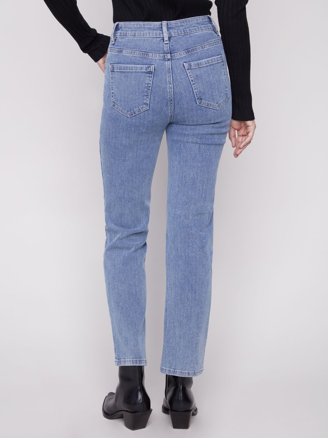 Denim Corduroy Straight Leg Pants