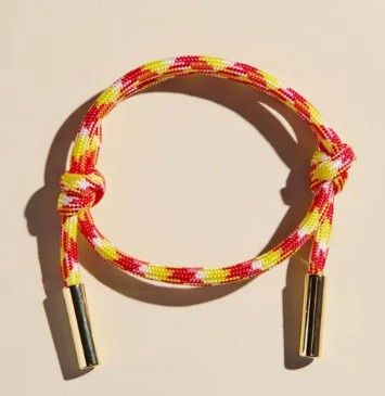 KC Football Cord Bracelet, Color: Gold/Red/Yellow