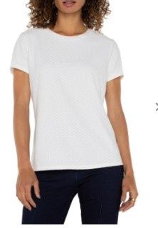 Short Sleeve Crew Neck Tee With Rib Trim