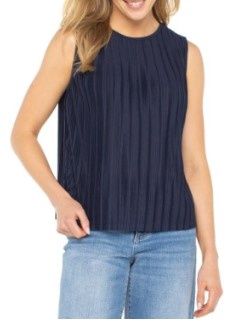 Sleeveless Crew Neck Knit Top