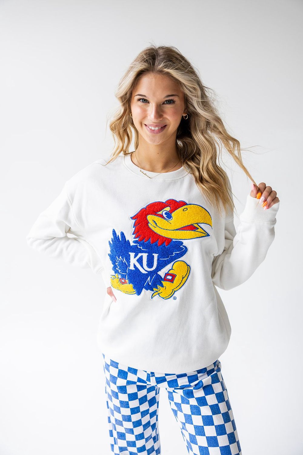 KU Chenille Mascot Sweatshirt