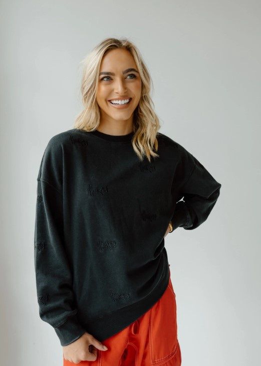Nebraska Ritter Repeat Lantern Sleeve Crew