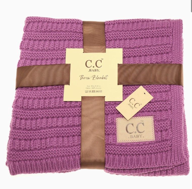 Baby C.C Solid Ribbed Knit Bedding Blanket