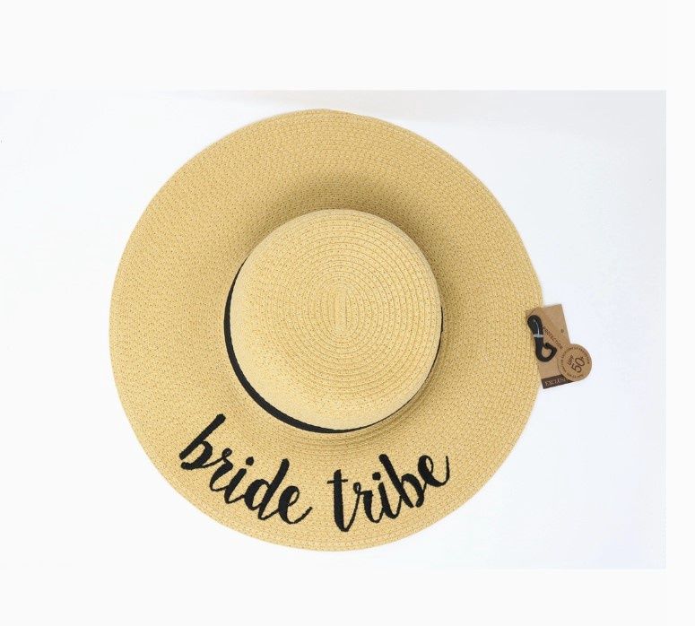 Bride Tribe Sun Hat, Color: Natural