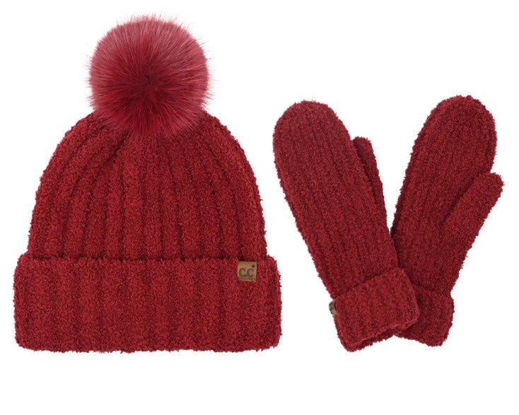 Cozy Yarn CC Hat &amp; Mitten Set