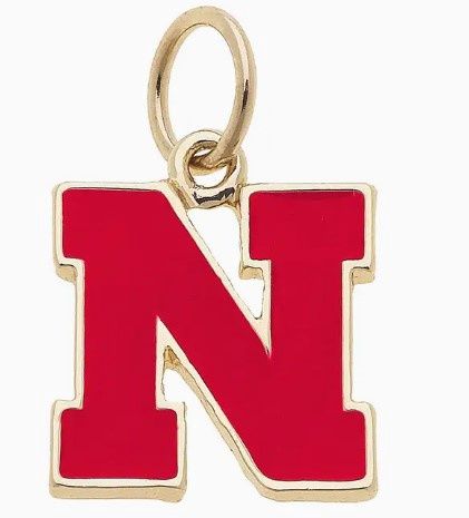 University of Nebraska Enamel Charm, Color: Gold