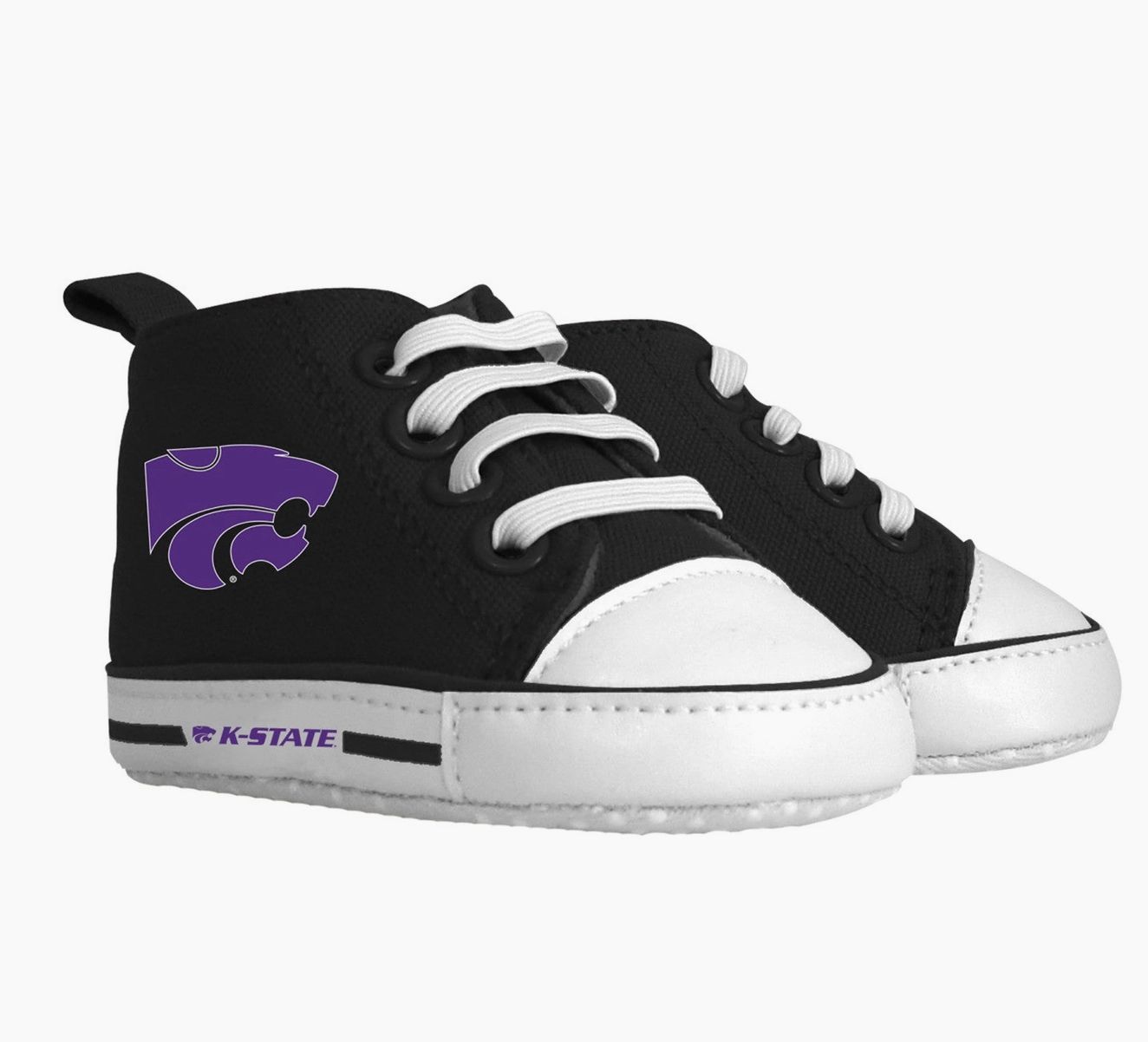 Kansas State Wildcats Baby Shoes, Color: Black, Size: 0-6M