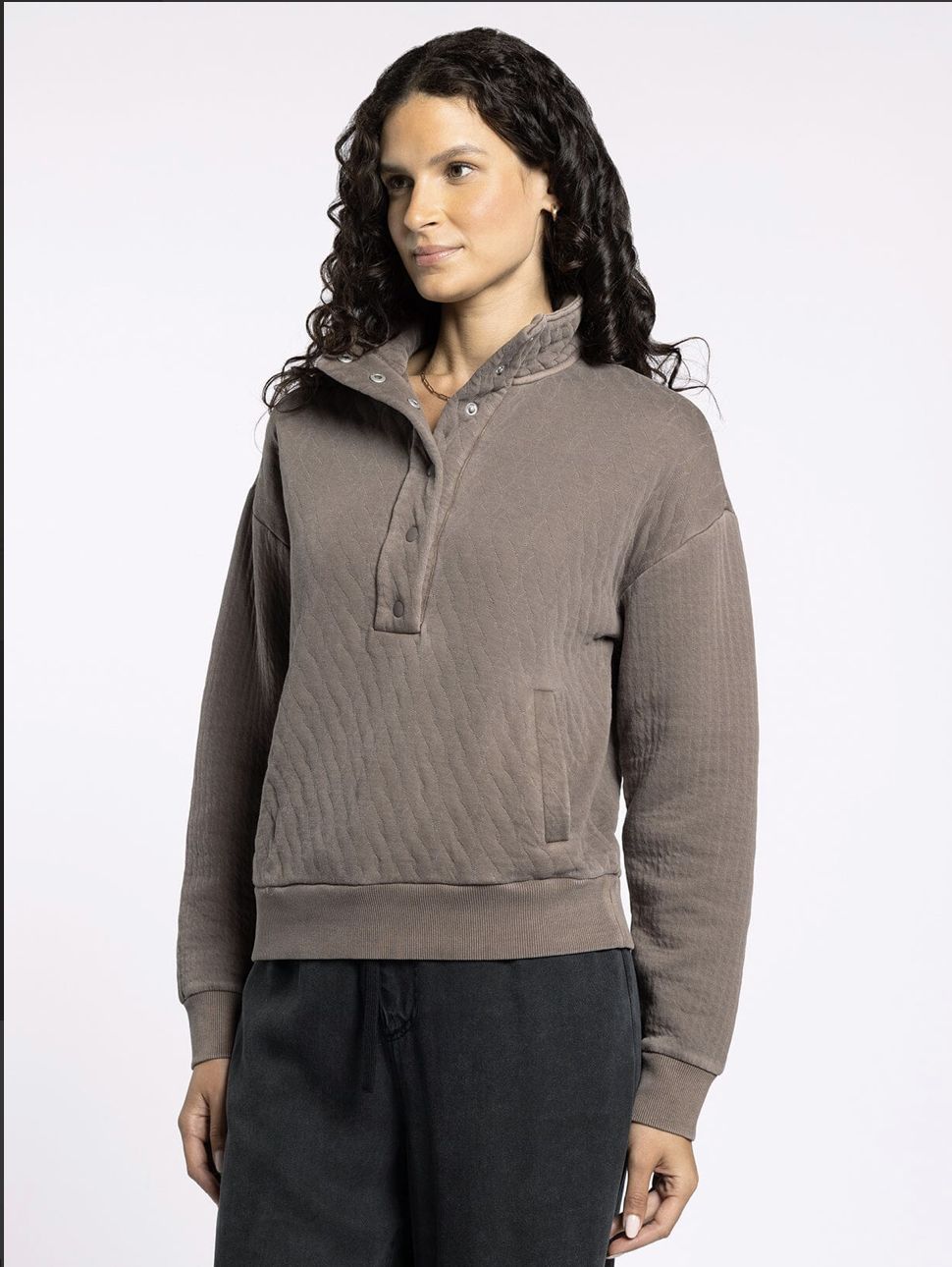 Kyra Pullover, Color: Cobblestone, Size: Small