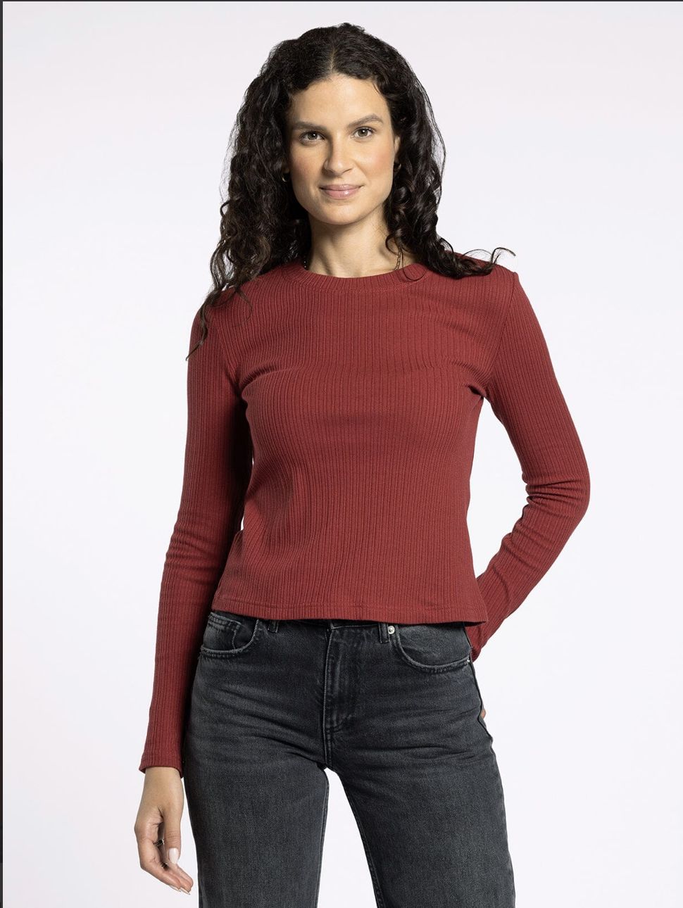 Minnie Long Sleeve, Color: Crimson, Size: Small