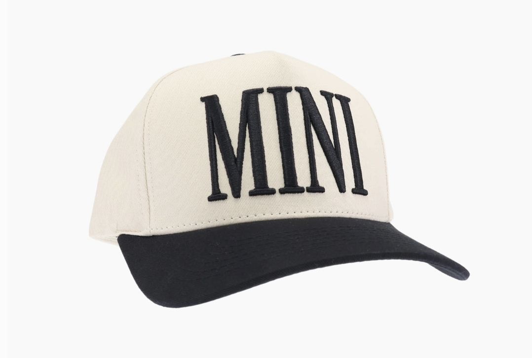 Mini C.C Puff Embroidered Tucker Hat, Color: Black