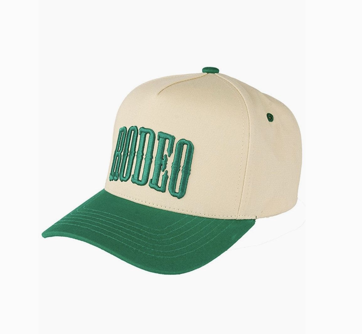 &quot;Rodeo&quot; C.C Puff Embroidered Trucker Hat, Color: Green