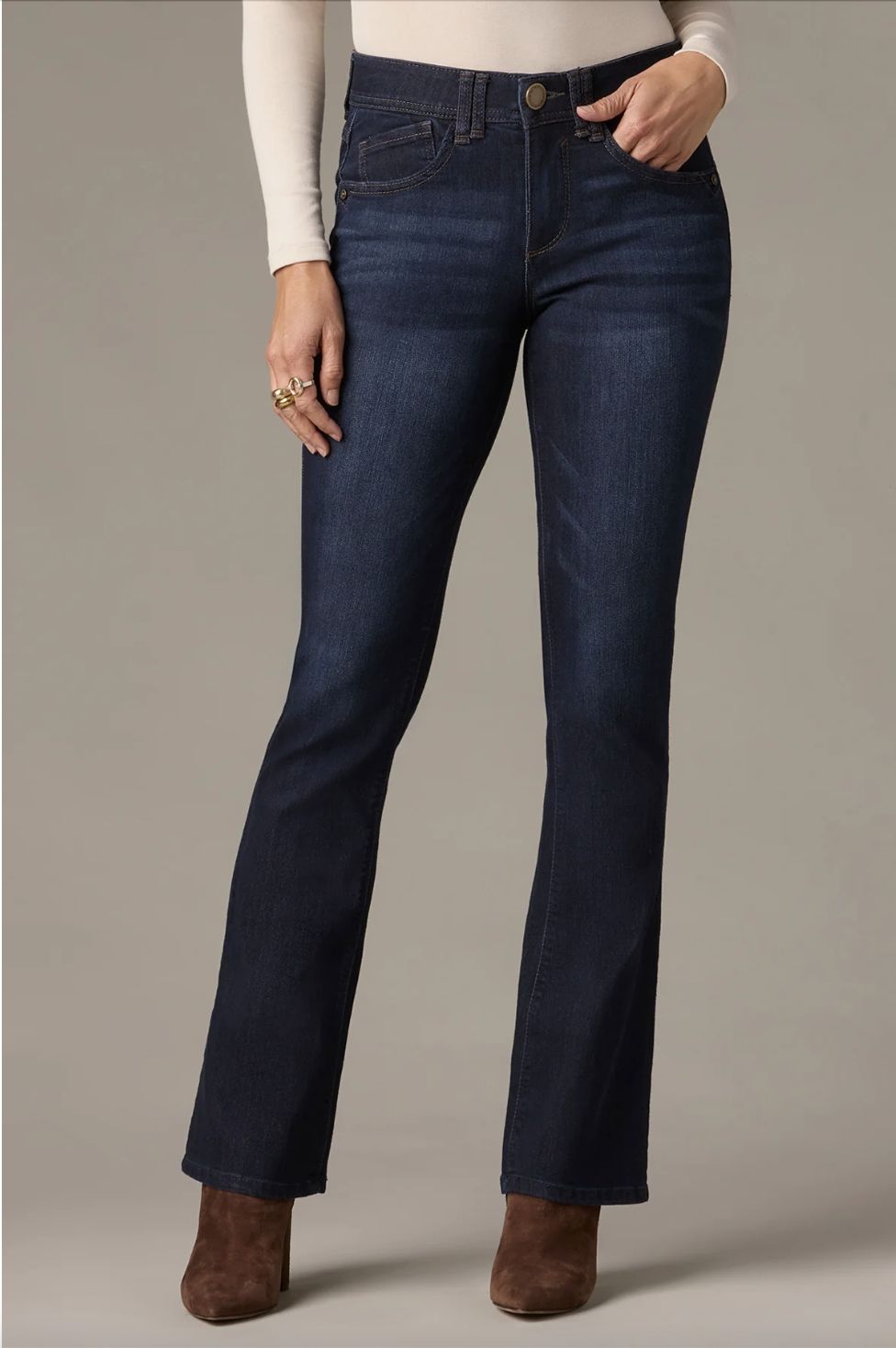 Brittany Mid-Rise Itty Bitty  Boot Jean, Color: Indigo Denim, Size: 4