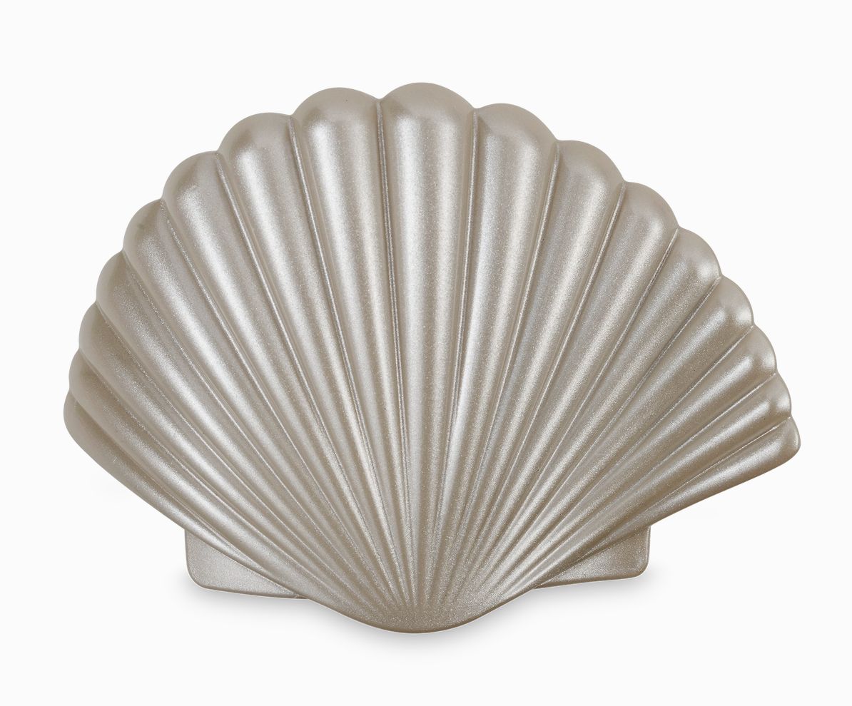 Medium Shimmering Shell Hair Clip, Color: Flat