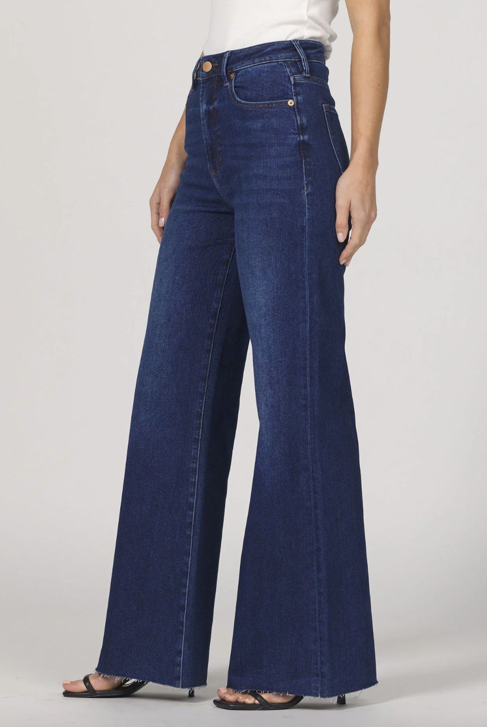 Fiona Wide Leg Jean, Color: Dark Knight, Size: 25