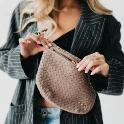 Suede Westlyn Woven Bum Bag