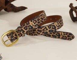 Vintage Fashion Leather Belt Jeans Brass