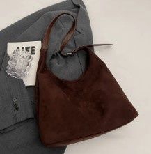 Lazy Style Simple Commuter Tote, Color: Coffee