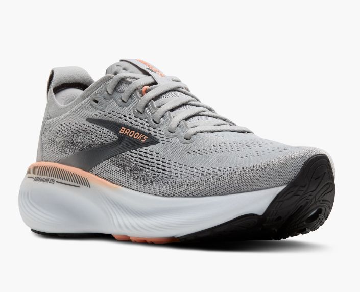 Women's Adrenaline GTS 25, Color: Grey/Blackened Pearl/Coral: 032, Size: 7