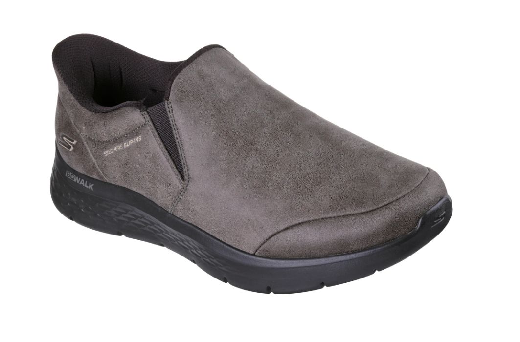 Skechers Slip-ins: GO Walk Flex - Ray, Color: Dark Taupe, Size: 9.5