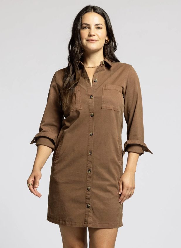 Zula Dress | MSRP: $95, Color: Soft Silt, Size: Small