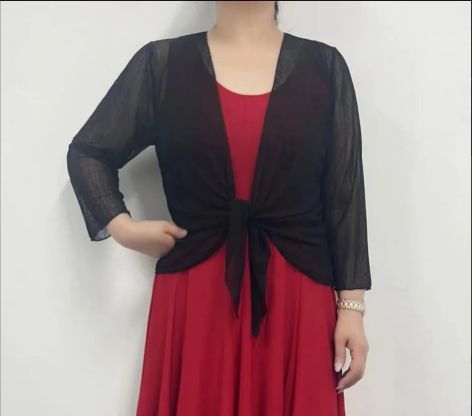 Solid Bolero, Color: Black, Size: Small