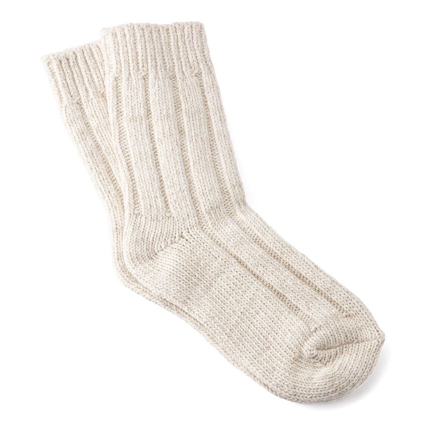 Women's Cotton Twist Socks, Color: Off White, Size: 36-38 (US 5-7)