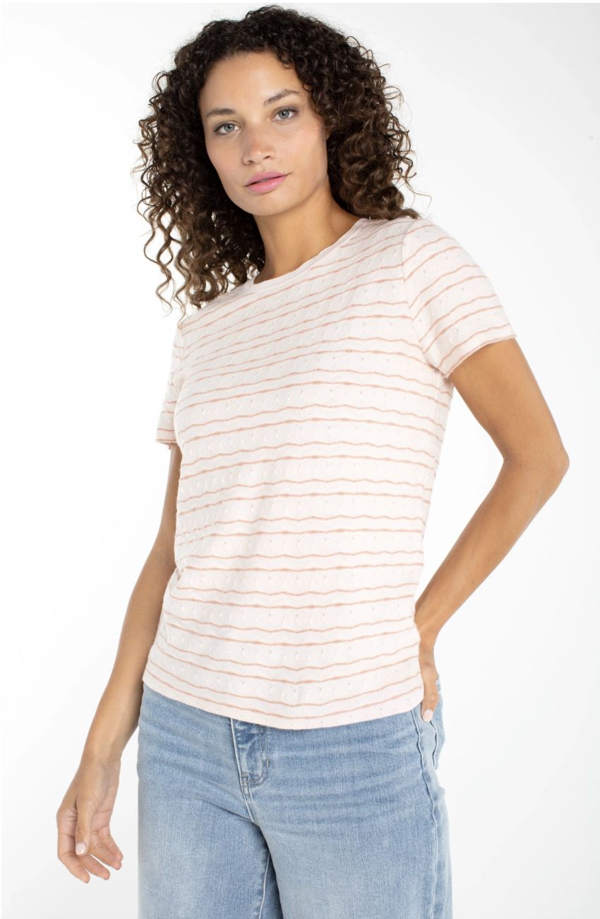 Short Sleeve Crew Neck Classic Knit Tee
