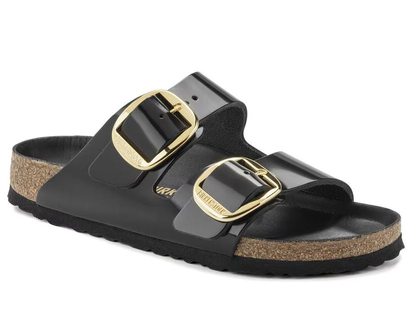 Arizona Big Buckle | Natural Leather Patent, Color: High Shine Black, Size: 37/6-6.5, Width: Medium/Narrow