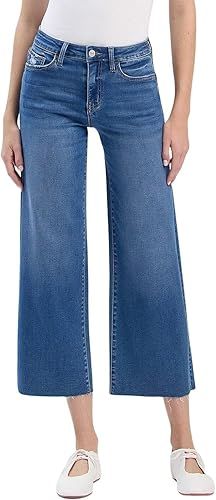 Aileeah | High Rise Super Soft Crop | Slim Wide, Color: Right, Size: 25