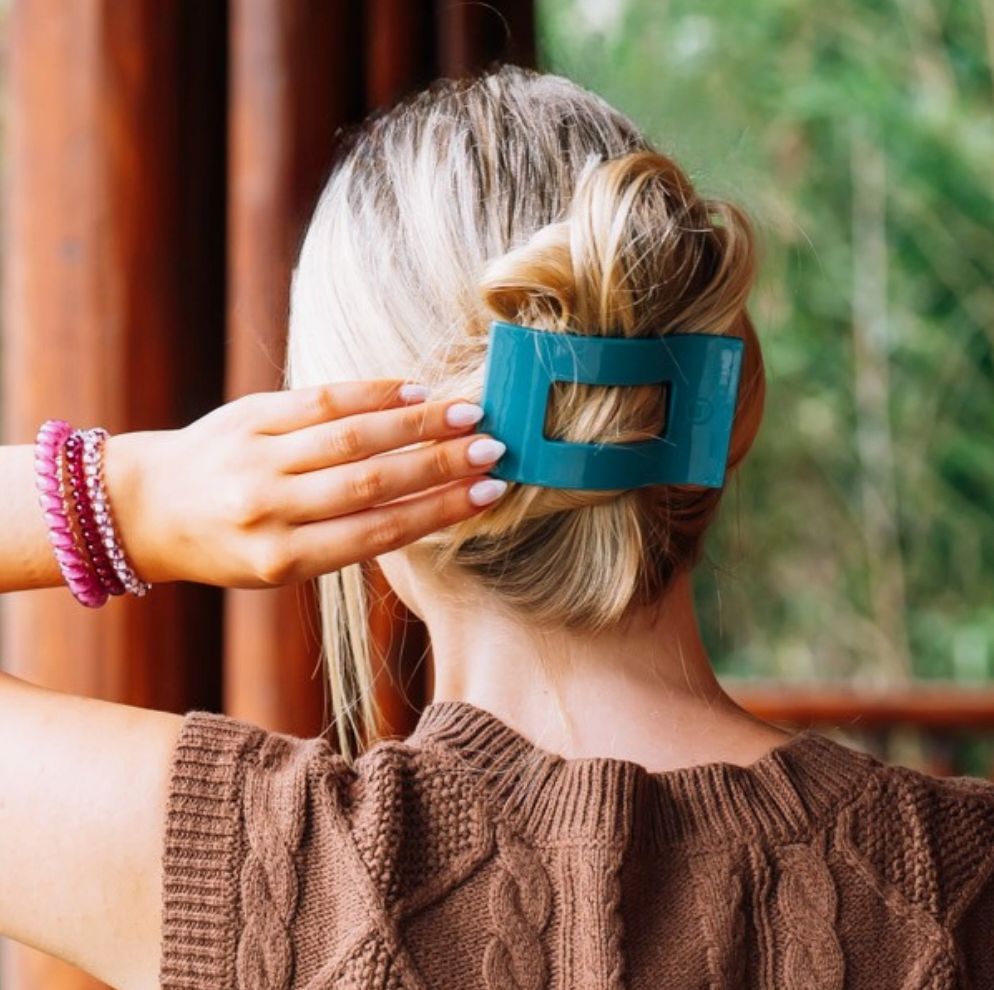 Large Flat Rectangle Hair Clip