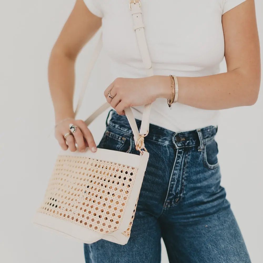 Bryce Woven Bucket Bag