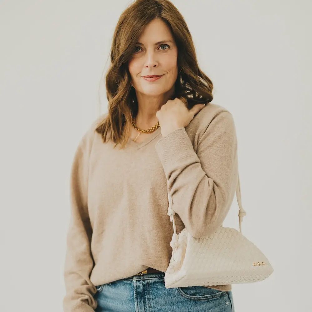 Lacy Woven Frame Crossbody Bag