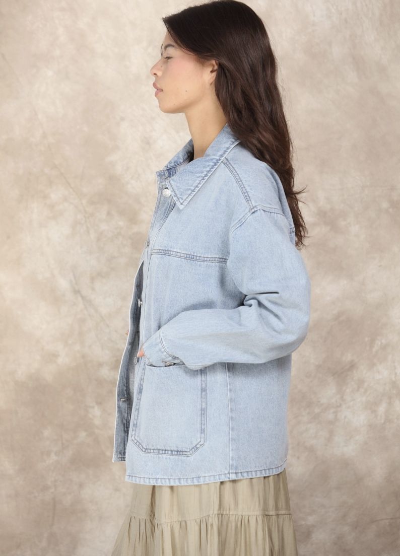 Denim Chore Jacket Front Pocket