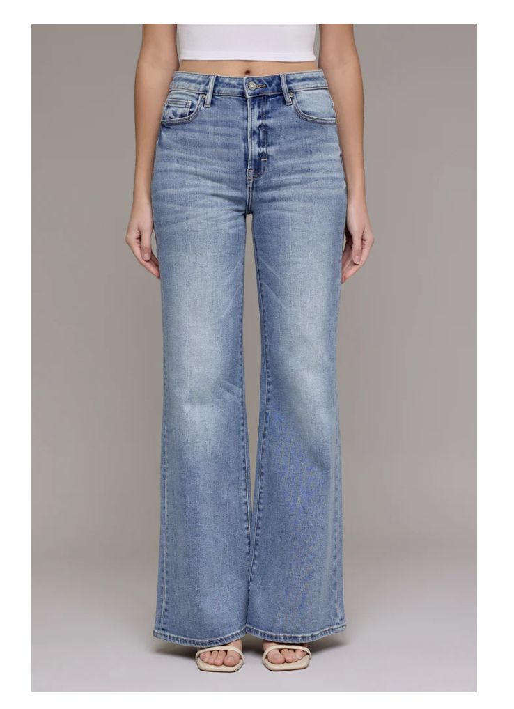 Happi | Clean High Rise | Comfort Flare, Color: Medium Vintage, Size: 26