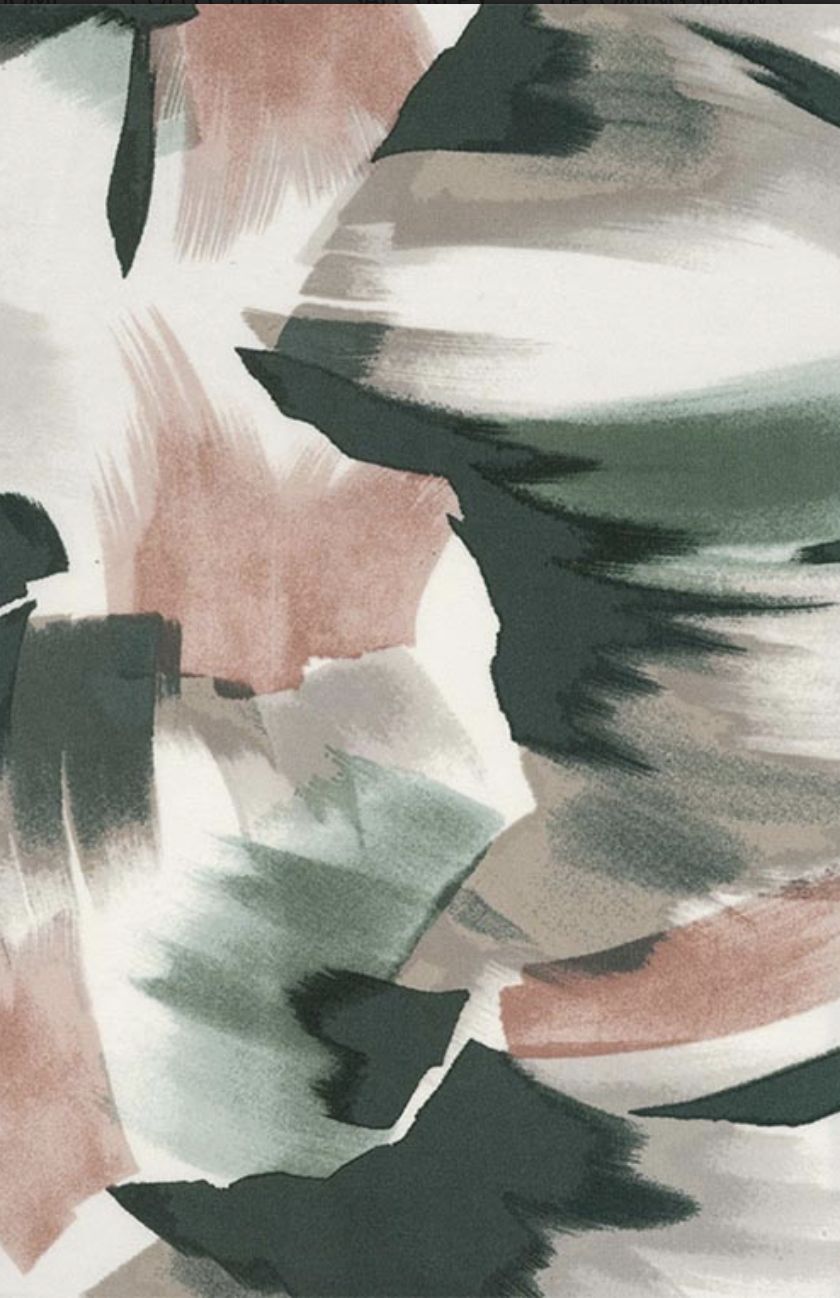 Artistic 3/4 Sleeve Brush Print Top