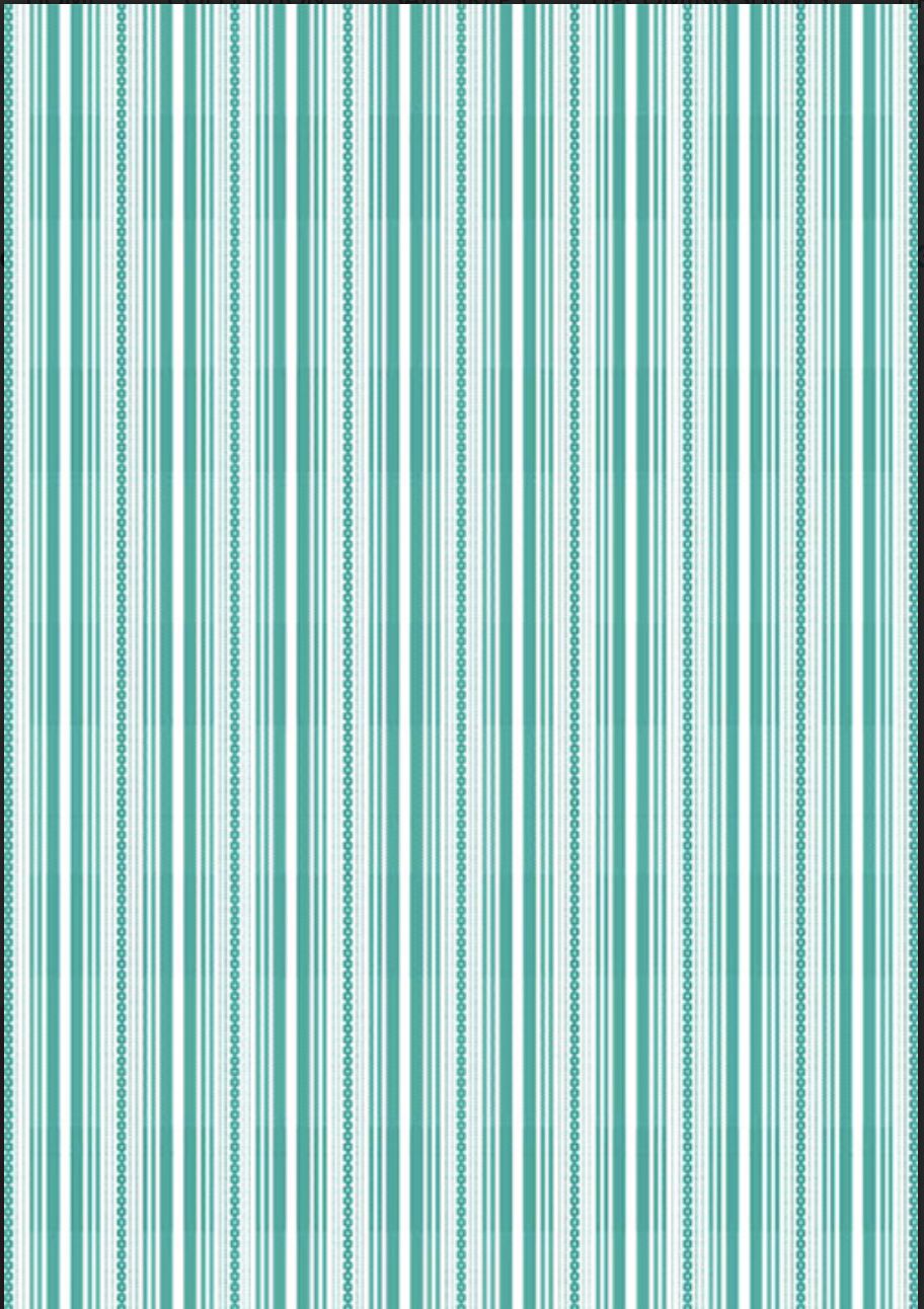 Denim Amazing 3/4 Sleeve Stripe Blouse, Color: Jettyjade White, Size: Small