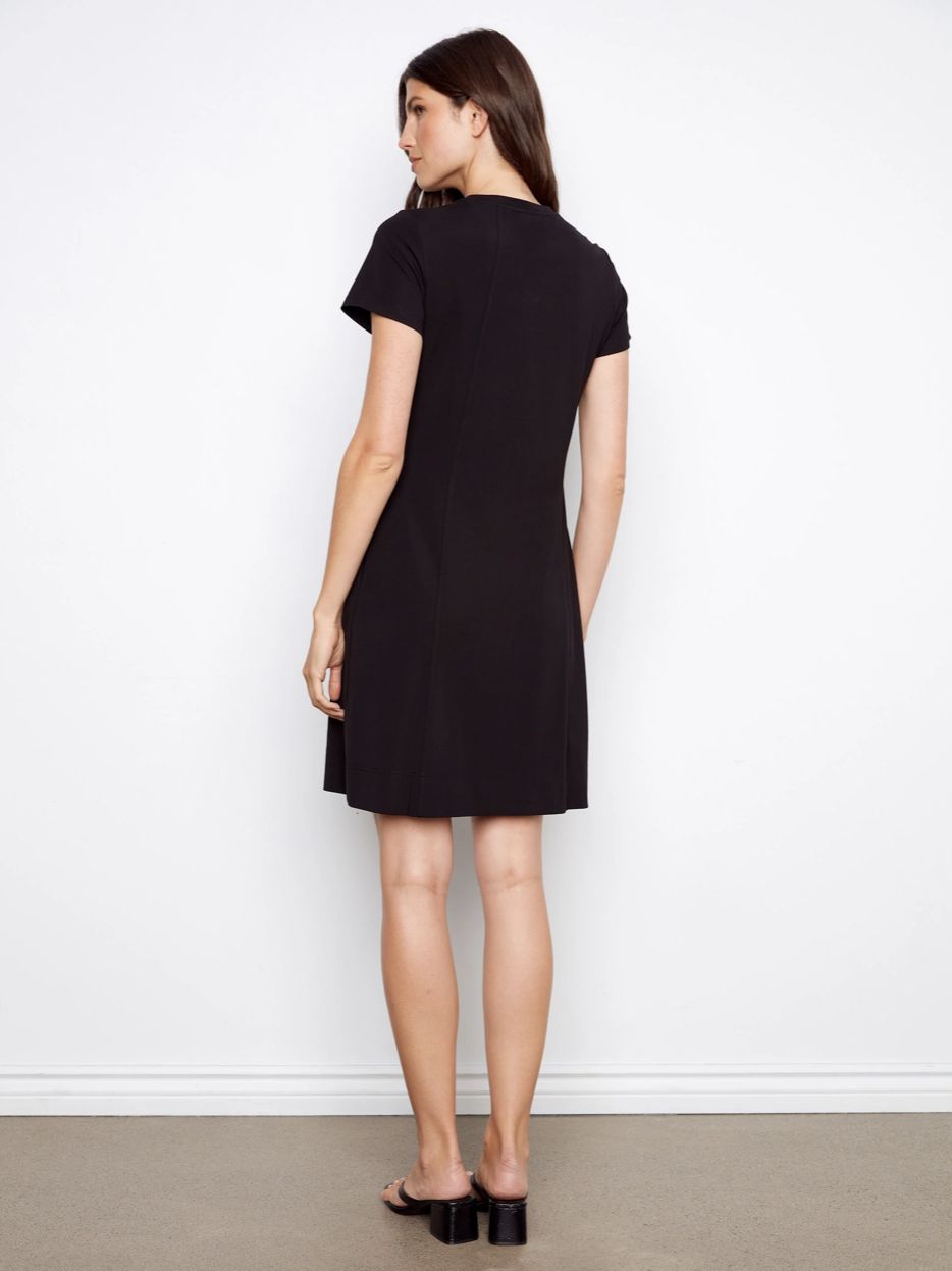 Interlock Knit Knee Length Dress
