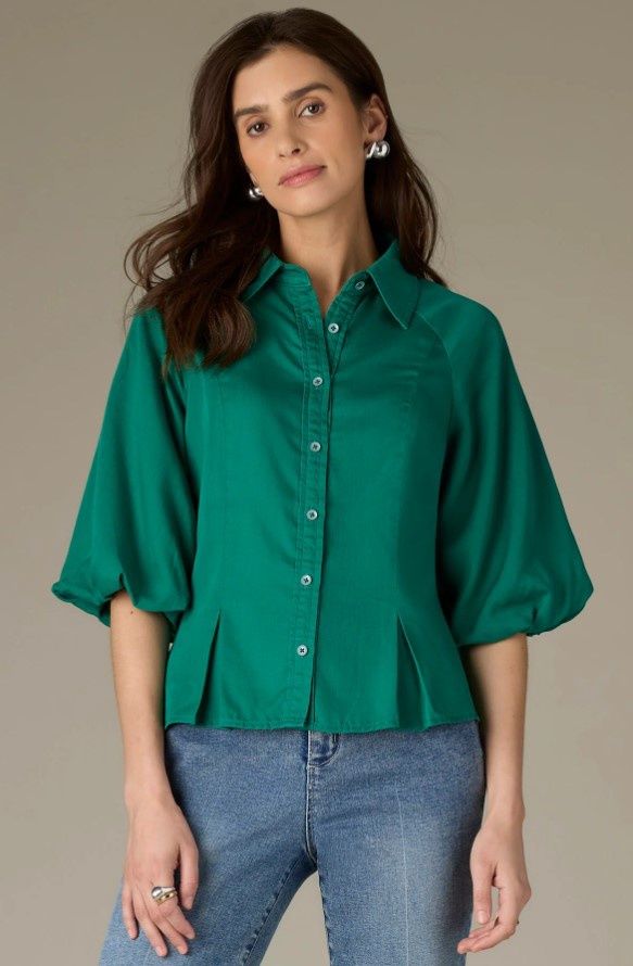 Dart Peplum Lyocell Top