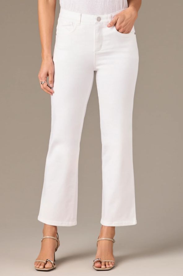 Bennett High Rise Cropped Hem Barley Boot Jeans, Color: Optic White, Size: 4