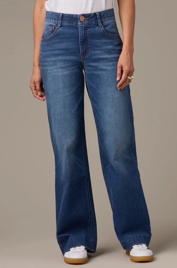 Sam High Rise Wide Leg Jeans, Color: Blue, Size: 4