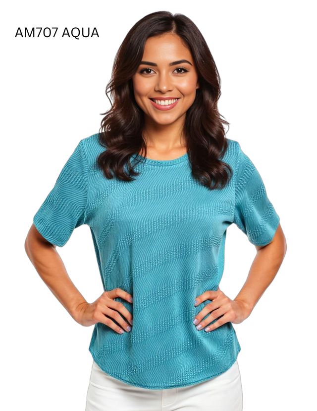 Wave Shirt, Color: Aqua, Size: Small