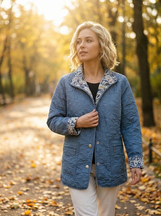 Quilted Reversible Print Jacket