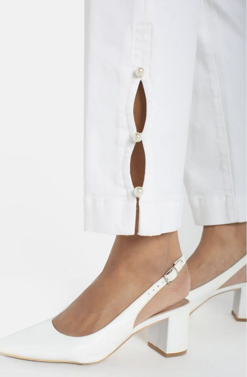 Kennedy Crop Straight With Pearl Trim
