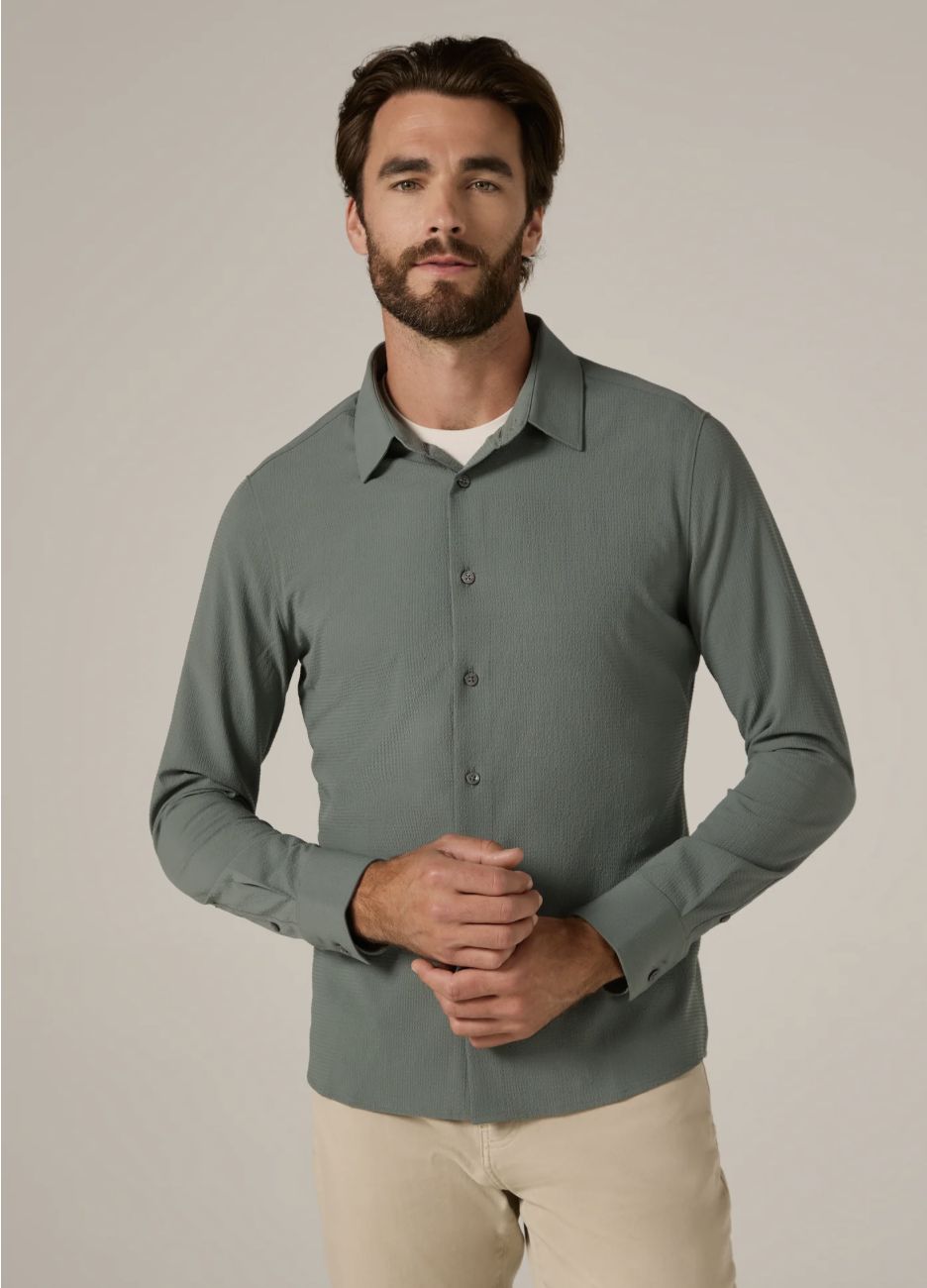 Drayton Long Sleeve, Color: Basil, Size: Large