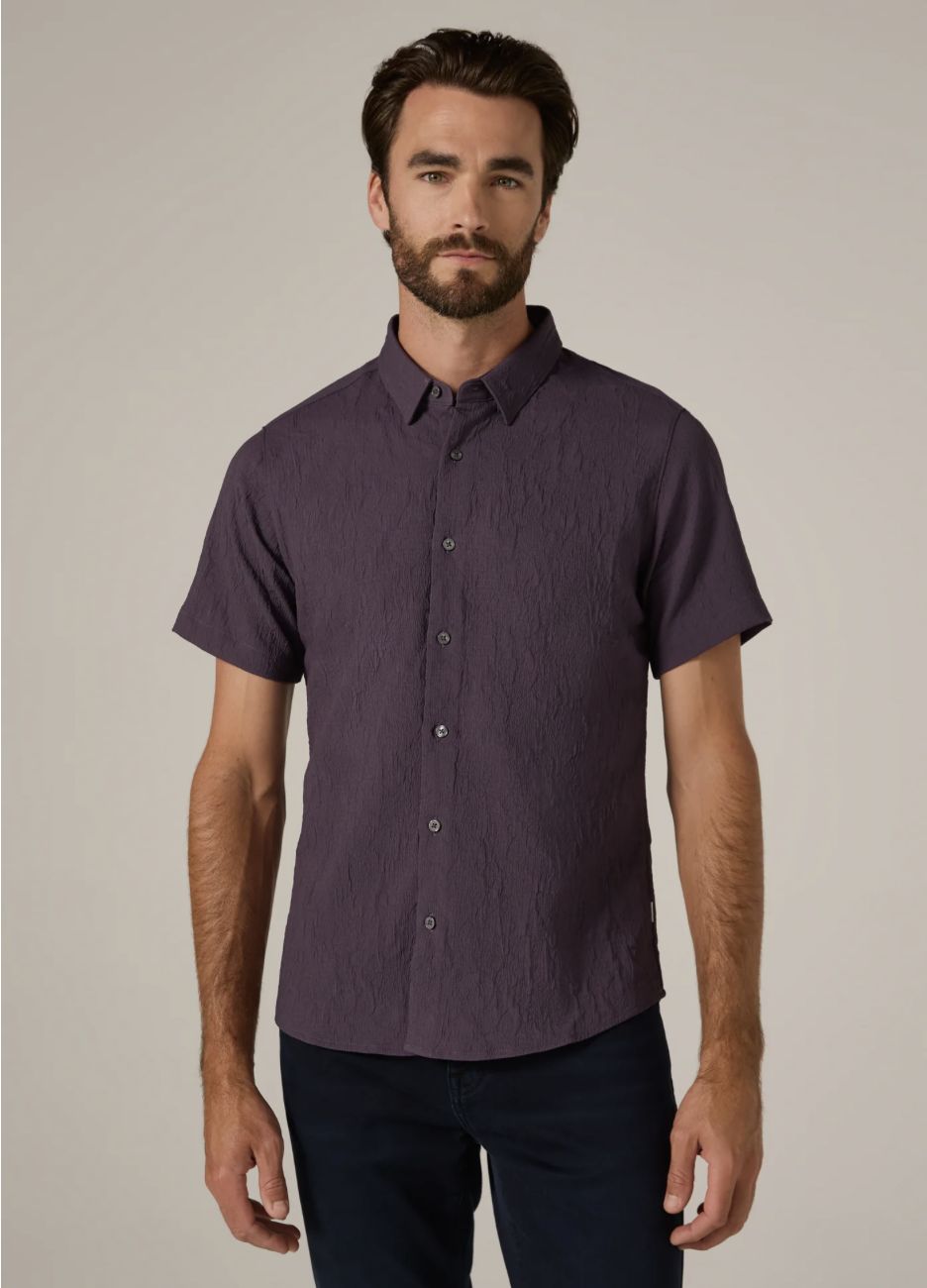 Rafael Short Sleeve, Color: Eggplant, Size: Large