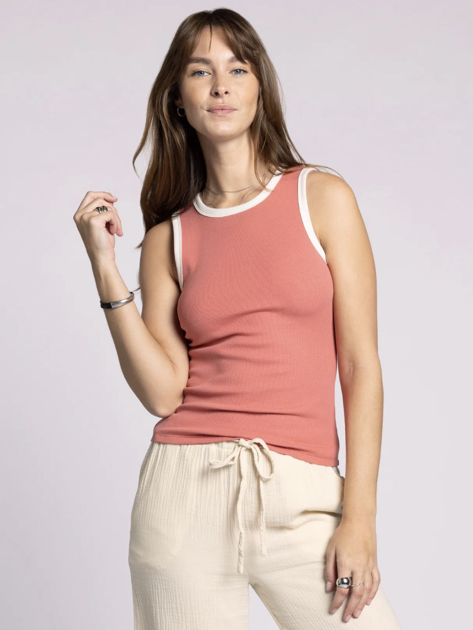 Eda Tank, Color: Rose Ivory, Size: Small